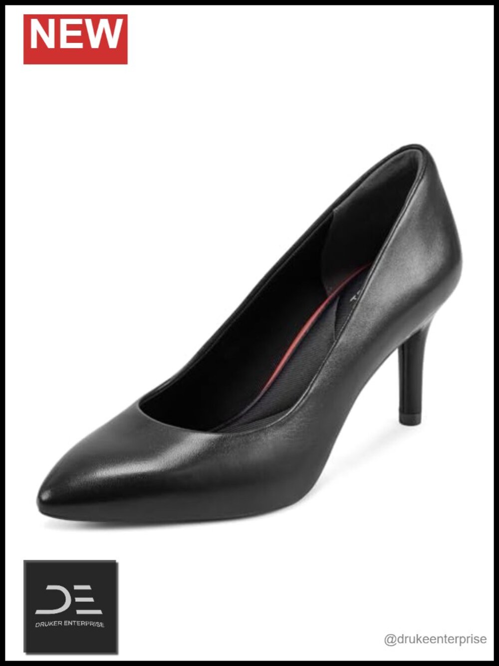 Women's Pointed Toe Pump Leather 3 inch Heel Wedding